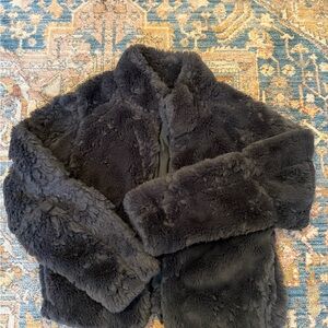 Patagonia Black Faux Fur Jacket with pockets